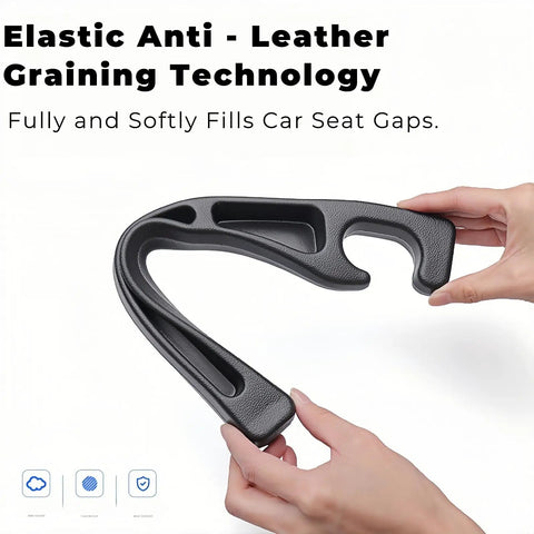 Car Seat Gap Filler 2 Pack No Drop Organizer With Phone Holder Universal Fit Fill The Gap Between Seat And Console in black