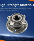 Front Wheel Bearing Hub Assembly Five Lug With ABS Compatible With Audi TT Quattro 2008 2015 A3 2009 2013 Q3 2015 2018 Tiguan 2009 2017 Passat 2006 2010 2012 2019 Jetta 2005 2018 Eos 2007 2016 And More, made from reinforced alloy and premium bearings.