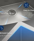 X-groove drainage design and R10 corners of Undermount 10 x 17 Inch Bar Sink, 16 Gauge Single Bowl Handmade Stainless Steel Kitchen Sink