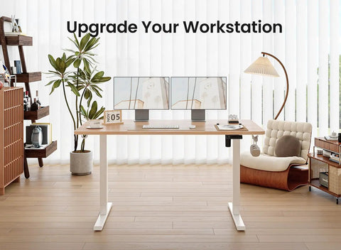 Sit Stand Electric Standing Desk 48 By 24 Inches With Quiet Motor Smooth Height Adjustment From 28 To 46 Inches Ergonomic Computer Desk