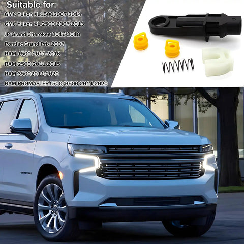 Beefed Up Durable Transmission Shifter Linkage Cable Bushing Repair Kit With Components for GMC Chevy Silverado, Image Shows Install Parts