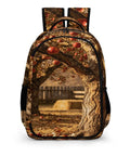 Autumn Apple Orchard Printed Unisex Backpack with Large Capacity, showcasing apple tree design, durable polyester material