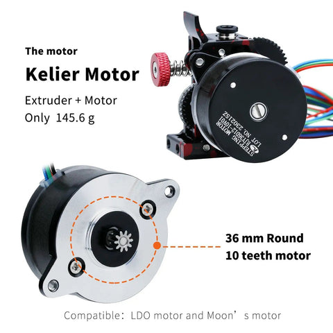 Beefed Up Extruder Gear Kit With All Metal Drive Wheel Camouflage Aluminum Housing POM Reduction Gear motor view