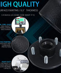 Detail view of Trailer Hub Kit For 3500 Lbs 5 Lug Axles, 4.5 Inch Hub, showcasing thickness and weight specifications.