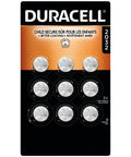 CR2032 Lithium Coin Batteries 3V Power Cells 9 Pack for Apple AirTag and Car Key Fob in sealed packaging