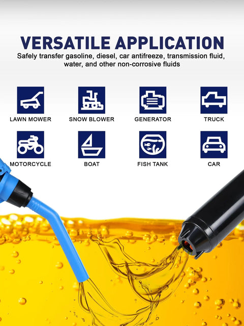 Portable Cordless Fuel Transfer Pump Battery Powered Fluid Transfer Tool icons for various applications like cars and boats