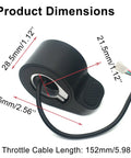 3-Wire Thumb Throttle Replacement for Gotrax GXL V2 and Apex Pro LE XL Hiboy S2 dimensions and cable length