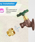 Vacuum Breaker Adapter With 1.125 Inch Internal Threads Brass Anti Siphon Valve Connector installation illustration