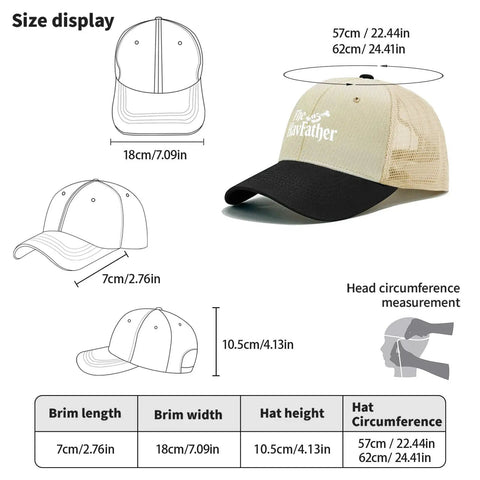 Size guide for Washed Distressed Trucker Cap For Men And Women, Dope Street Style With Adjustable Strap
