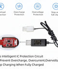 7.2V NiMH NiCd Battery Charger Cable With Standard Tamiya Plug USB and circuit board detail