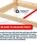 Built Tough Couch Spring Repair Kit With Zero Sag Promise For Instant Furniture Glow Up includes measurement guide for accurate fitting.