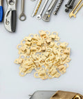 Solid Antique Wooden Box Buckles And Decorative Drawer Hasps For Cabinet Doors Jewelry Cases Heavy Duty Latch Hardware Sets, gold hasps arranged with tools.