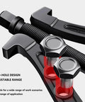 Pro Grade Die Forged Carbon Steel Bearing Puller Kit With Beast Mode Multi Jaw Clamps for gear pulley extraction close-up.