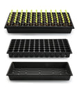 Heavy Duty Reusable Plastic Seed Starter Kit with 10 Sets of 1020 Trays No Holes and 10 Packs of 72 Cell Seed Starter Trays 20 by 10 inches