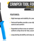 RJ45 Crimp Tool Kit With 50 Cat6 Pass Through Connectors And 50 Strain Relief Boots Plus Extra Blades EZ Cut Strip Crimp Ethernet