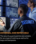 Two Pack Tactical Morale Patch Duo With Rugged Hook And Loop Back For Armed Officers in uniform monitoring surveillance.