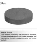 High Purity Graphite Plate 50x10mm Set Of 2 For Melting Casting Electrolysis And Lab Use; durable graphite disk showing texture