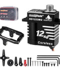 Waterproof Beefy 12kg High Torque TRX4M Servo With Aluminum Shell Coreless Motor, Metal Gear Digital Steering Kit