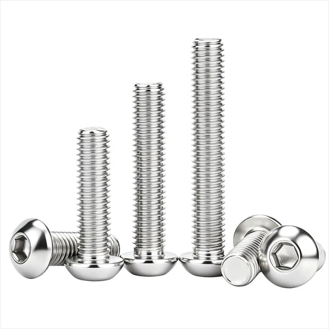 Top Shelf 15 Piece M6 By 20mm Button Head Socket Cap Bolts Built Tough With Rust Resistant 304 Stainless Steel, assorted sizes