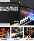 Magnetic Flame Protector For Soldering And Brazing, 18x18 Inch Heavy Duty Pro Grade High Temp Heat Shield Pad For Welding and cutting