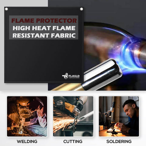 Magnetic Flame Protector For Soldering And Brazing, 18x18 Inch Heavy Duty Pro Grade High Temp Heat Shield Pad For Welding and cutting
