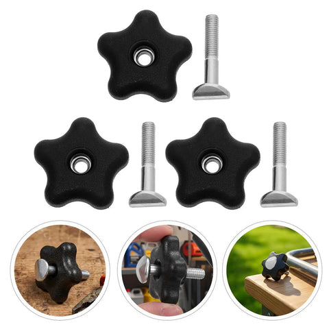 Upgrade Your Lawn Gear With Durable Plastic And Metal Handle Knobs Plus Screw Bolt Kit For Easy Push Mower Replacement That Cuts Hand Fatigue During Serious Yard Work Sessions In No Time Flat. Black plastic and metal mower handle knob with screw bolt kit