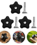 Upgrade Your Machine With VICASKY Heavy Duty Lawn Mower Handle Screw Knobs Kit Featuring Secure Plastic Metal Bolts For Easy Installation And Comfortable Grips To Keep Your Yard Work Smooth And Reliable All Season Long. black plastic metal handle screw knobs and bolts set