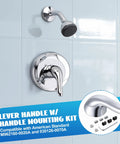 Lever Handle Kit And Screw Kit For Single Handle Pressure Balance Tub And Shower Faucets Polished Chrome Finish