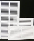 12 Inch Wide Aluminum Air Vent With Adjustable One Way Damper And Curved Blades, Multi Shutter Diffuser For HVAC Ducts, Powder Coated Finish