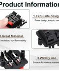 4 Way Spring Terminal Clip Push Release Connector Plate Jack Socket Speaker Terminal Strip Block Test Clip WP4-03B 2 Pieces