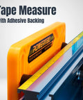 Tape Measure with Adhesive Backing integrated into POWERTEC Featherboard for precise measurements