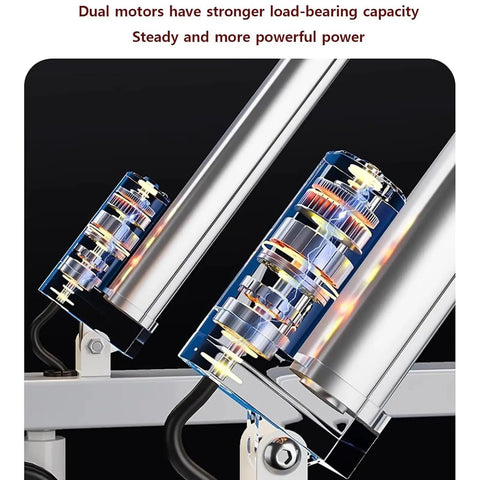 Heavy Duty Electric Toilet Seat Raiser With Solid Grip Handles Adjustable Height Lift Chair showing dual motors for powerful lift support.