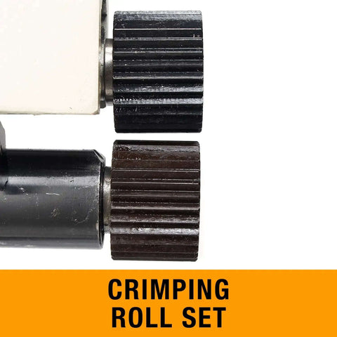 Close-up of crimping roll set for Manual Bead Roller For Metalworking, 7 Inch Throat, 22 Gauge Mild Steel, Six Pro Rolls