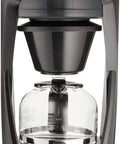 Heat N Brew 10 Cup Programmable Coffee Maker With Stainless Steel Finish, Even Brew Showerhead, front view with carafe