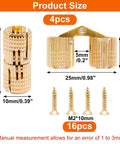 Hidden Brass Barrel Hinges For Wood Boxes 4 Pack 10mm With 16 Screws 180 Degree Opening Ideal For DIY Jewelry Box Making