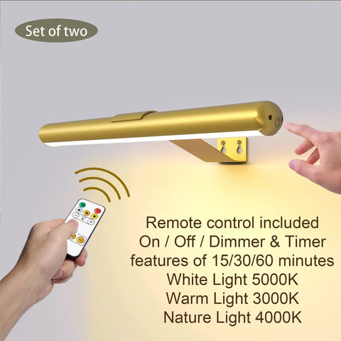 Remote control for 2 Pack Wireless Picture Lights With Remote Gold Rechargeable Battery Led Gallery Lighting for Artwork Display