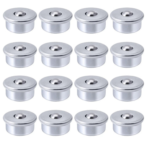 Sixteen Pack Five Eighth Inch Roller Ball Transfer Bearings For Roller Stands And Transfer Equipment CY-15H Type With Sturdy Carbon Steel Construction