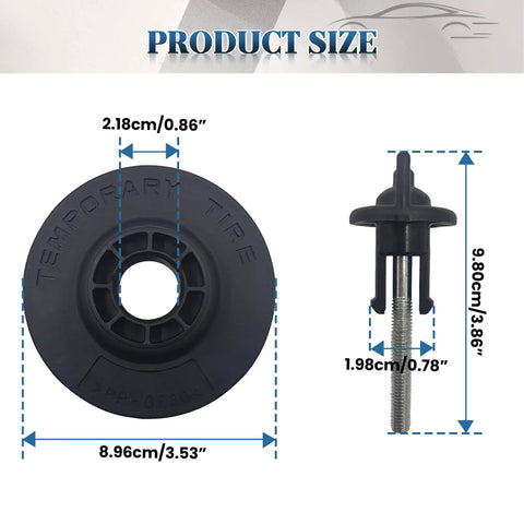 Spare Tire Bolt Adapter And Mounting Screw Kit 74652 SDA 003 For Honda Accord Civic CR V Odyssey Pilot Acura, product size measurements