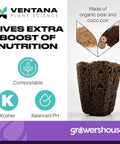 Hydroponic Seed Starter Plugs 50 Pack For Quick Rooting And Growth, Plant Seedlings Clones And Cuttings In Organic Soil Mix