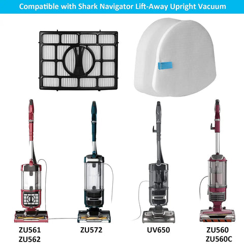 Must Have Replacement Filter Kit For Shark Navigator Zero M Lift Away Speed Upright Vacuum Models with filters and vacuums visible