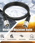 RG8X Coax Jumper Cable 6ft UHF Male to Male Low Loss 50 Ohm CB Antenna Cable for Ham Radio Rig, Pure Copper, weatherproof design
