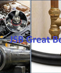 Collage showing uses of 17.17x1.78 NBR O Ring Seal For Cylinders Shafts Nozzles Engines Pipes Joints AS568-017 Premium Nitrile.