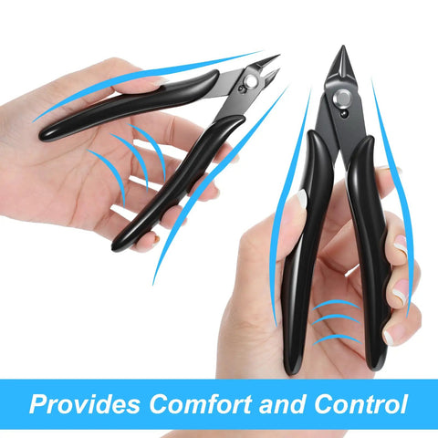 Hair Extension Tools Kit With 2 Pcs Professional Extension Pliers For Micro Beads Nano Rings Black Hair Extensions Opener And Removal Tool Keratin Cutting Pliers With Spring, 5.06-inch black steel pliers