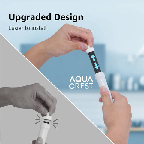 Easy Fit Replacement Water Filter For Brita BB06 demonstrating installation process, compatible with various bottle sizes.