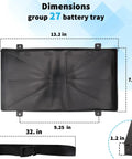 Rock Solid Group 27 Battery Tray With Quick Release Strap For Automotive Marine RV And Boat Secure Mount Up To 7X12 Point 5 Inches, dimensions 13.2x7.2 in