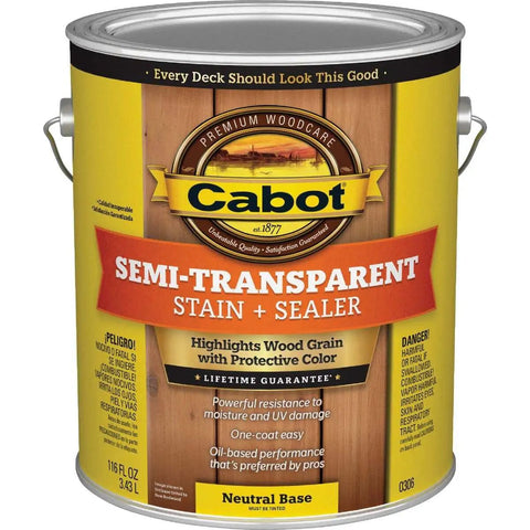 Exterior Stain Semi Transparent Oil Based Neutral Base One Gallon With Color Pick By Email After You Order Ships Unaltered If No Color Is Selected Weather Resistant Exterior Wood Finish For Decks And Fences shown in can