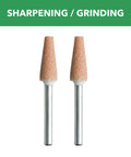 Aluminum Oxide Grinding Stone For Rotary Tools 2 Count Pack Heavy Duty Pro Grade Bit For Sharpening Deburring And General Metal Grinding