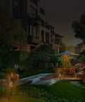 Pack Of 4 Tiki Torch Lights With 96 LEDs Sun Powered Waterproof Dusk To Dawn Auto On Off Flickering Flame Landscape