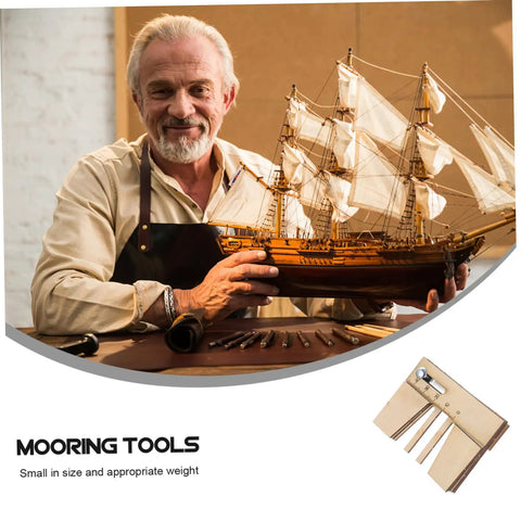 Wooden Mooring Tool Set Eye Kit For Model Rigging Supplies DIY Sailing Model Enthusiasts Handy Mini Fixed Tool With Scale Display