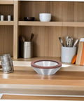 Heavy Duty Diamond Cup Grinding Wheel 100mm Silver Concave Abrasive Disc on wooden shelf for polishing and sharpening.